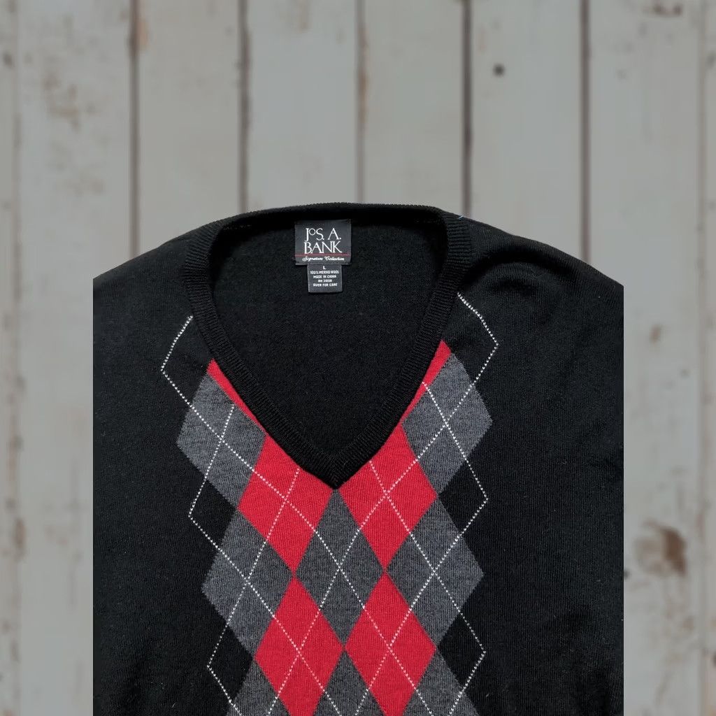 Jos. A. Bank VINTAGE Jos. A. Bank Sweater Vest Shirt Black L 100% Merino Wool Pullover Unisex Adults Mens Womens Size US L / EU 52-54 / 3 - 1 Thumbnail
