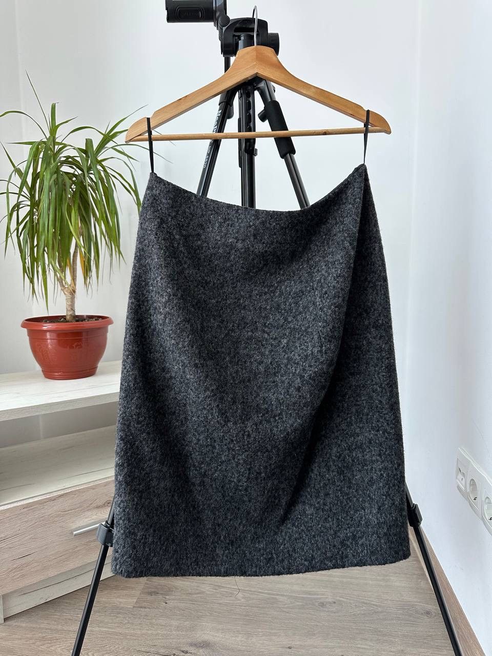 Jil Sander × Vintage Vintage Japanese Jil Sander Gray Alpaca Skirt Size 28" / US 6 / IT 42 - 2 Thumbnail