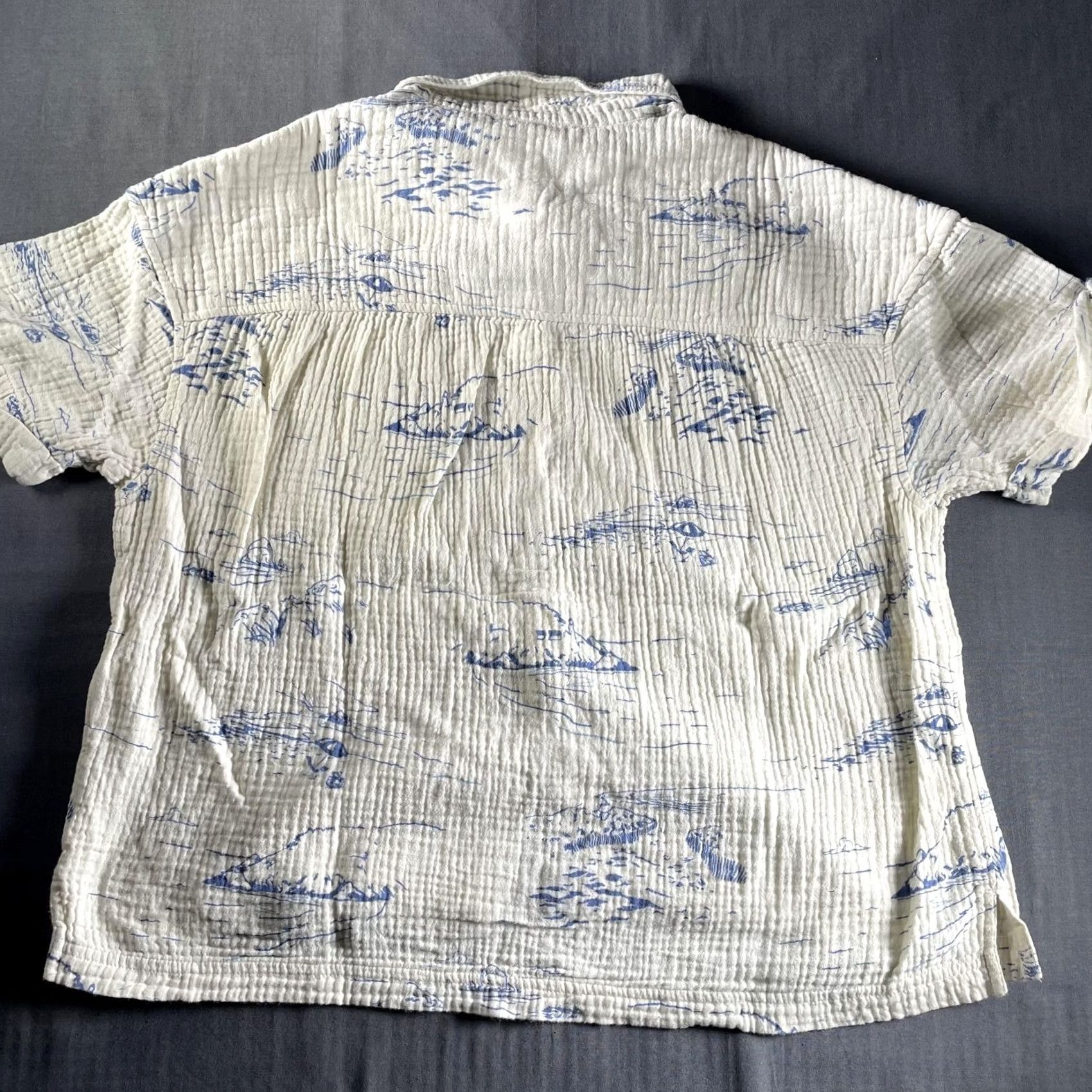 Pendleton VINTAGE Pendleton Shirt Womens Medium White Blue Cotton Gauze Short Sleeve Resort Size M / US 6-8 / IT 42-44 - 7 Thumbnail