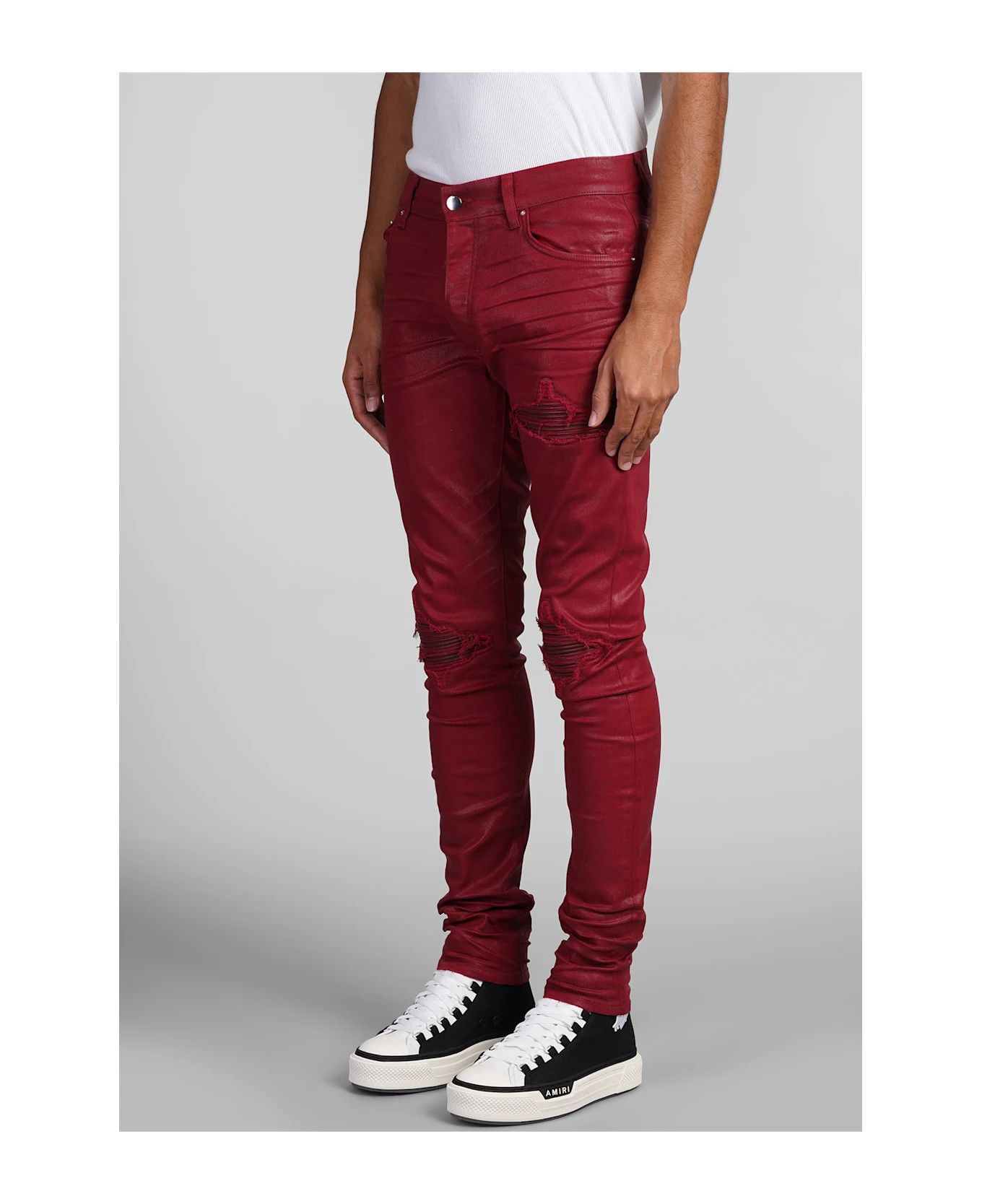 Amiri oc11z1125 Wax MX1 Jeans in Burgundy Size US 36 / EU 52 - 4 Thumbnail