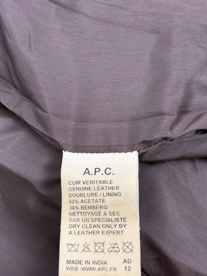 A.P.C. A.P.C. Black Buttoned Leather Minimalist Jacket Size US M / EU 48-50 / 2 - 10 Thumbnail