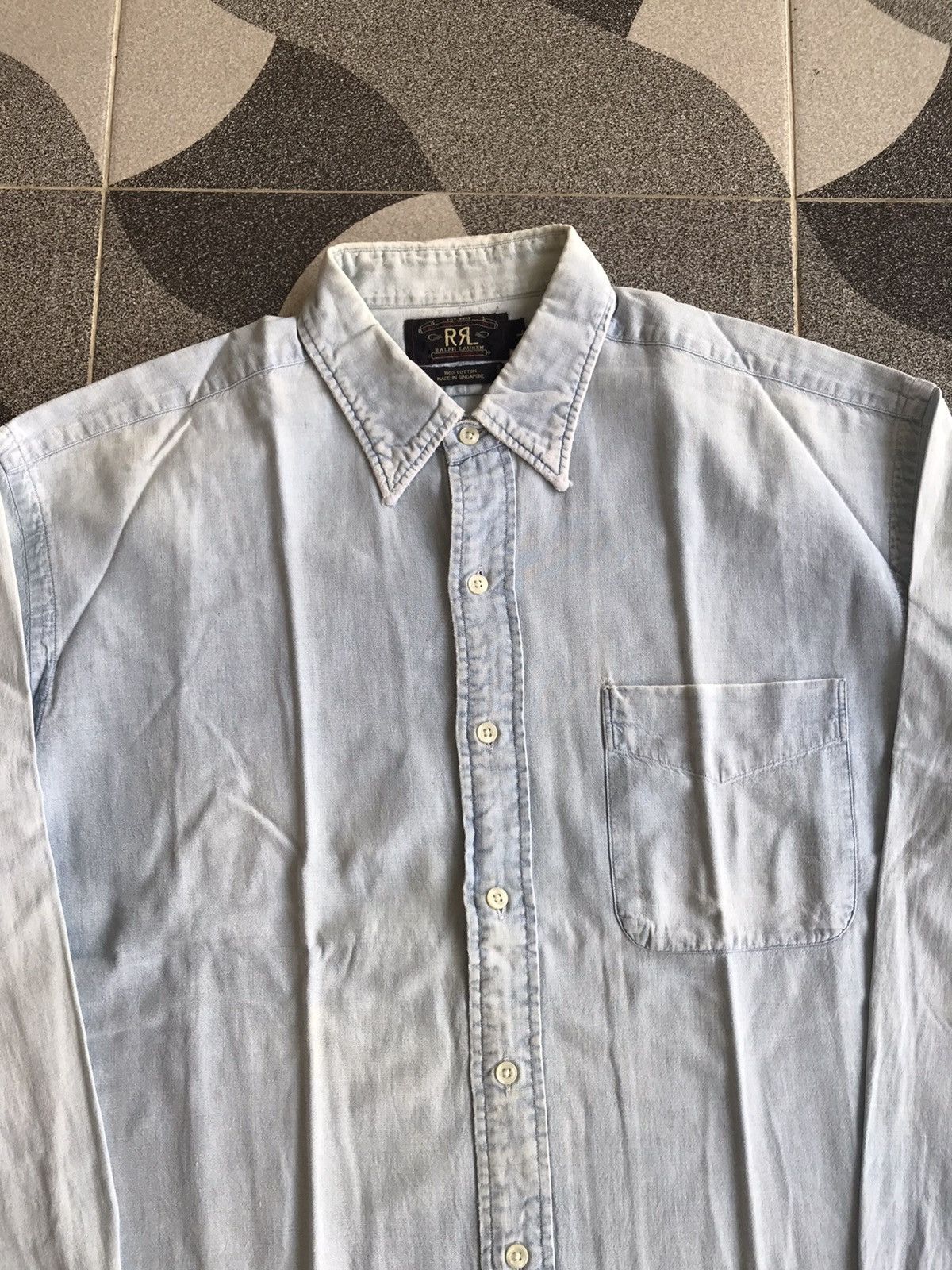 RRL Ralph Lauren Vintage Worn RRL double RL Shirts Size US XL / EU 56 / 4 - 2 Thumbnail