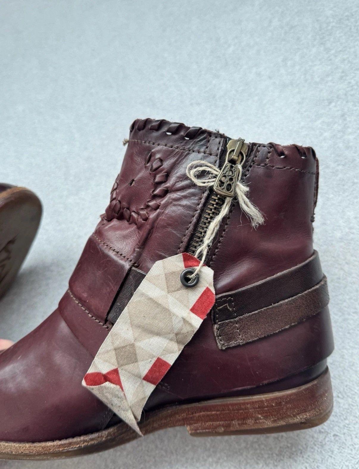A.S.98 Vintage A.S 98 AIRSTEP Ankle Leather Burgundy Boots Size 37 Size US 6.5 / IT 36.5 - 8 Thumbnail