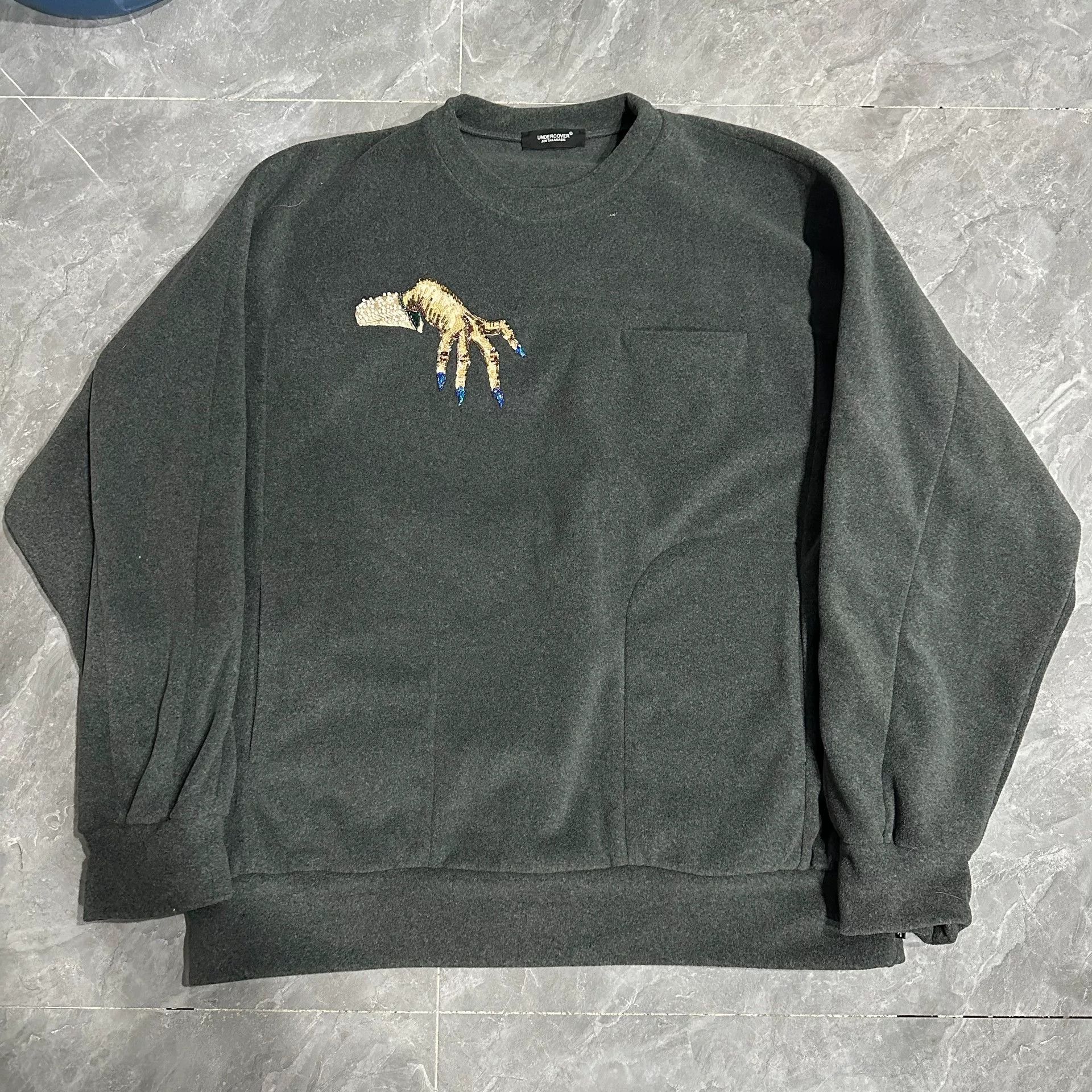 Undercover Undercover Gray Plush Pullover Sweatshirt Size US XL / EU 56 / 4 - 1 Thumbnail