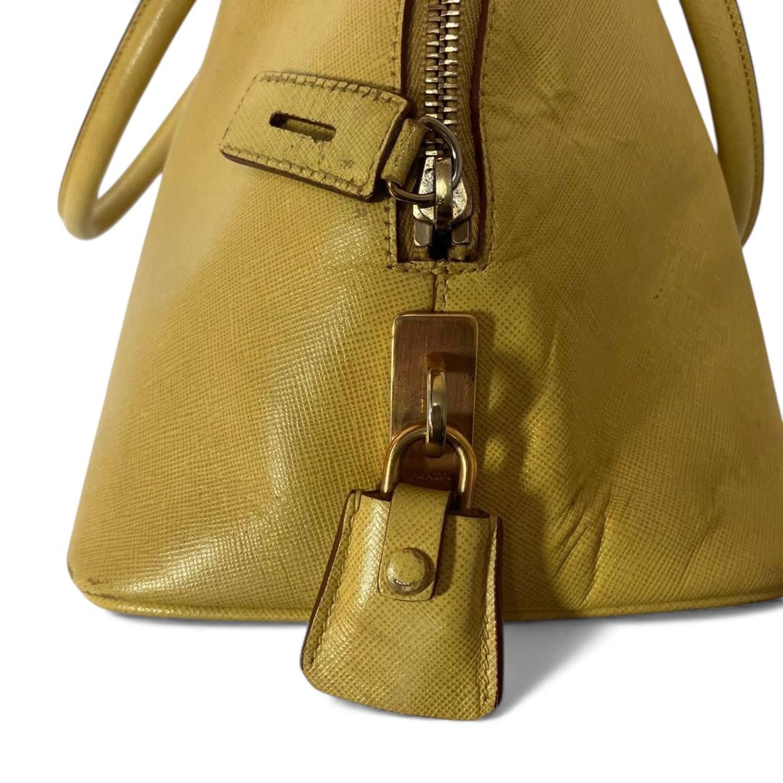 Prada Prada - Yellow Leather Handbag Size ONE SIZE - 6 Thumbnail