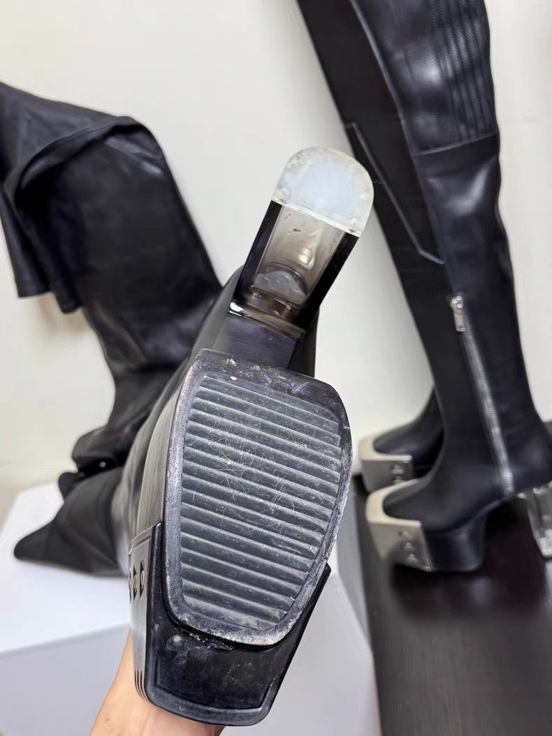 Rick Owens Rick Owens LEGRDE OBLIQUE PLATFORMS Q8 Size US 11 / IT 41 - 3 Thumbnail