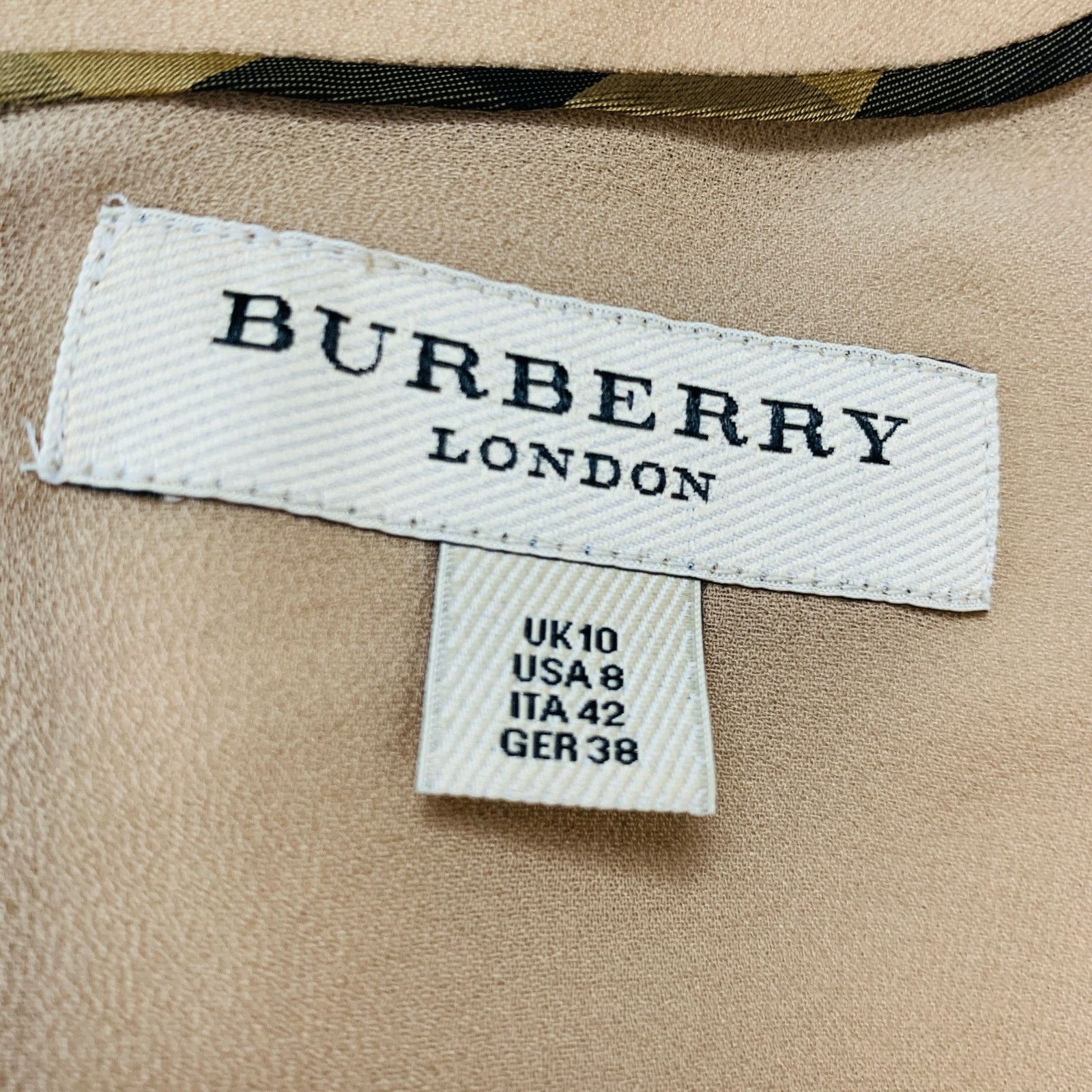 Burberry BURBERRY LONDON Gold Viscose Blend Sequined Cocktail Dress Size M / US 6-8 / IT 42-44 - 7 Thumbnail