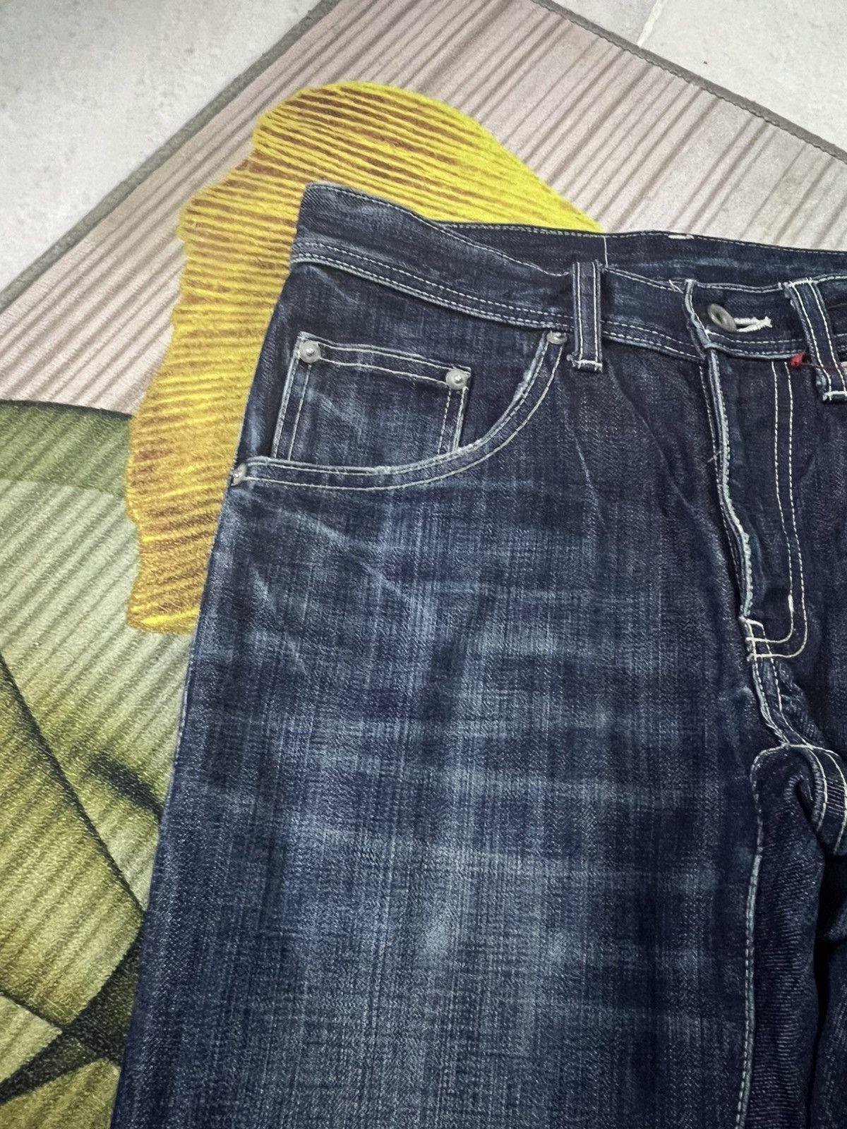 Issey Miyake 💥Vintage Tete Homme Issey Miyake Distress Jean Size US 28 / EU 44 - 9 Thumbnail