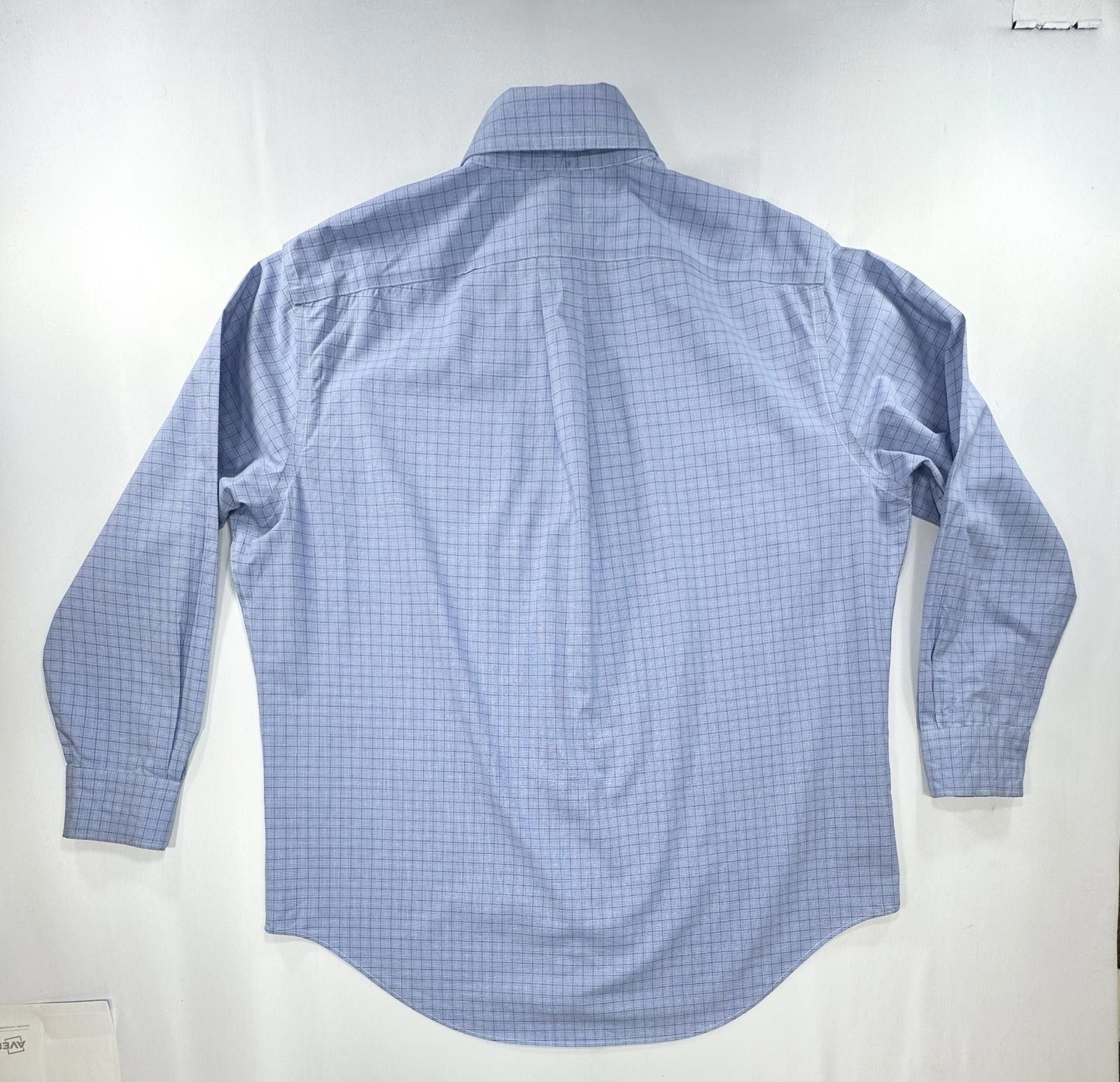 Lauren Ralph Lauren Ralph Lauren Checked Oxford Non-Iron Button Up Blue Mens L Size 42R - 2 Thumbnail