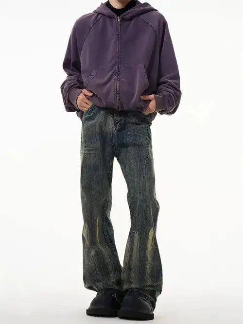 Metropolitan View Vintage slub textured micro-flare jeans Size US 32 / EU 48 - 4 Thumbnail