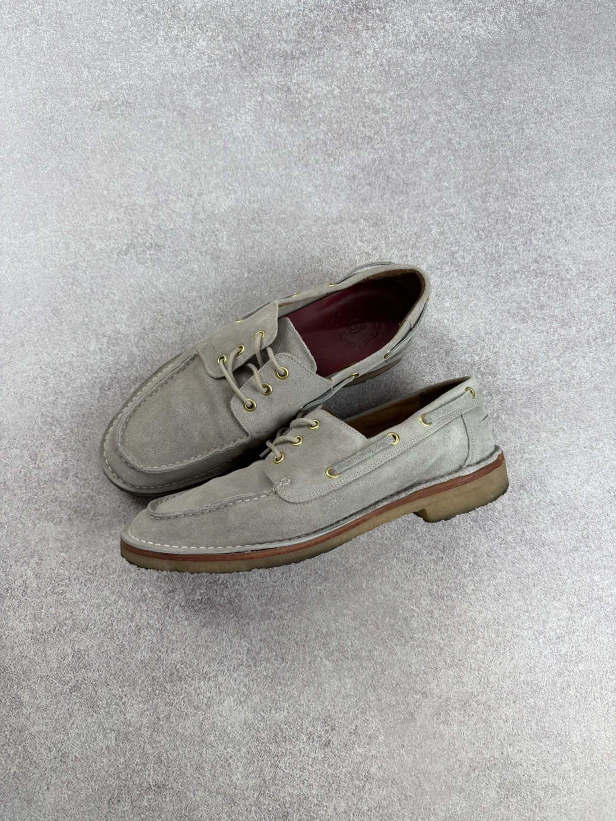 Grenson Grenson Sheldon Suede Leather Top-Sider Loafers Size US 10 / EU 43 - 8 Thumbnail