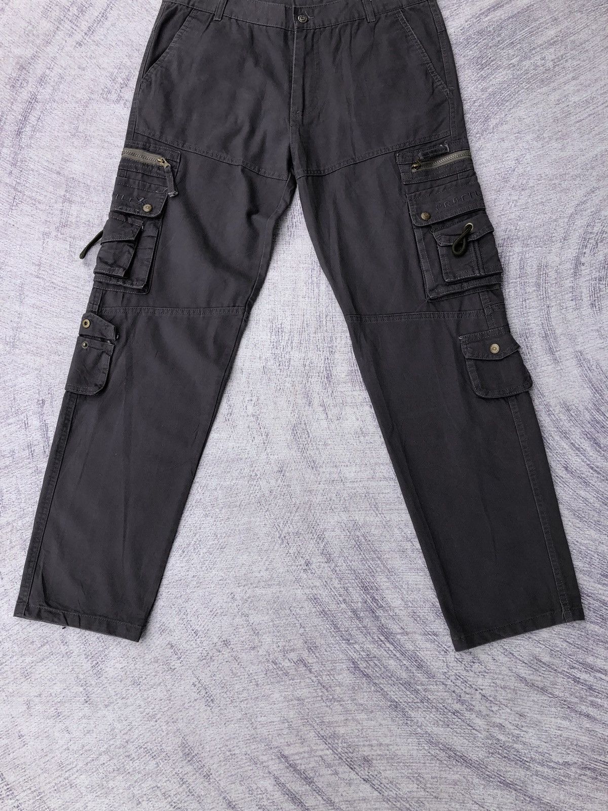 Designer × Vintage Vintage y2k Grey Military Cargo With 11 Pocket & Zip Size US 36 / EU 52 - 3 Thumbnail