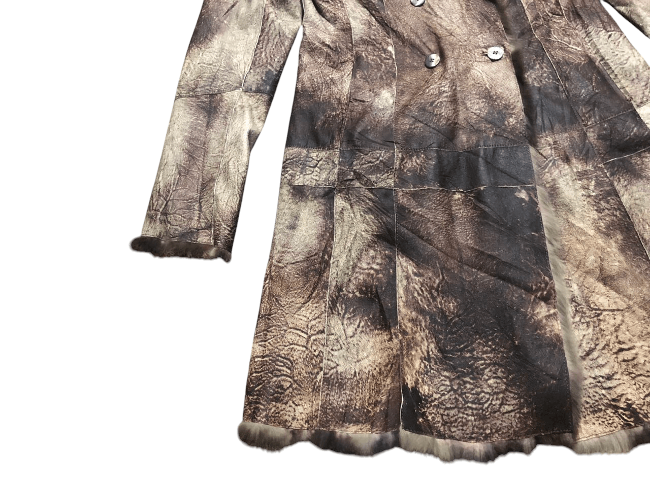 If Six Was Nine f.CAMINO Rabbit Patchwork Fur Coat Jacket Size XS / US 0-2 / IT 36-38 - 8 Thumbnail