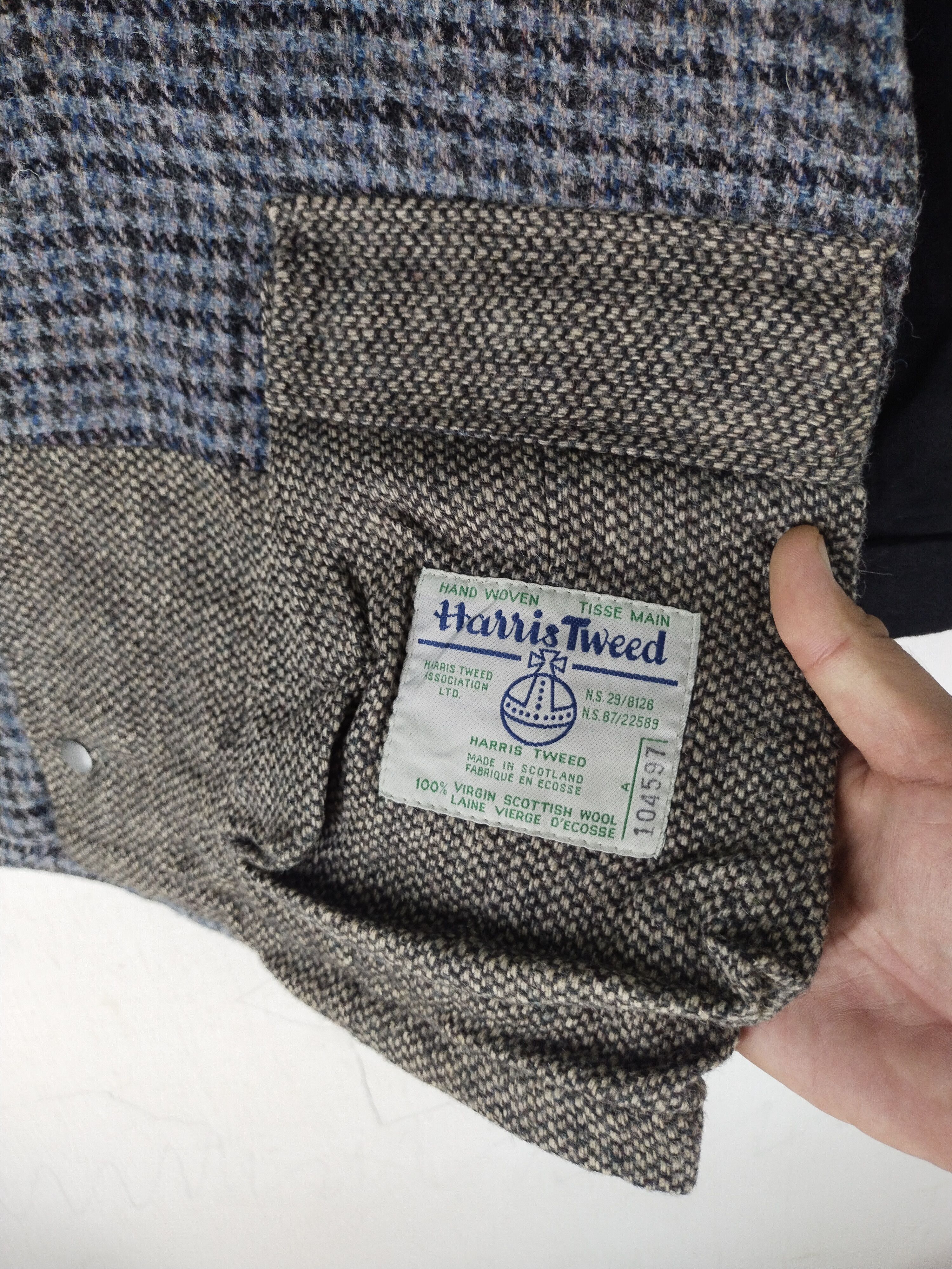 Harris Tweed × Vintage Harris Tweed KMK Pure New Wool Hoodie Jacket Size US M / EU 48-50 / 2 - 4 Thumbnail