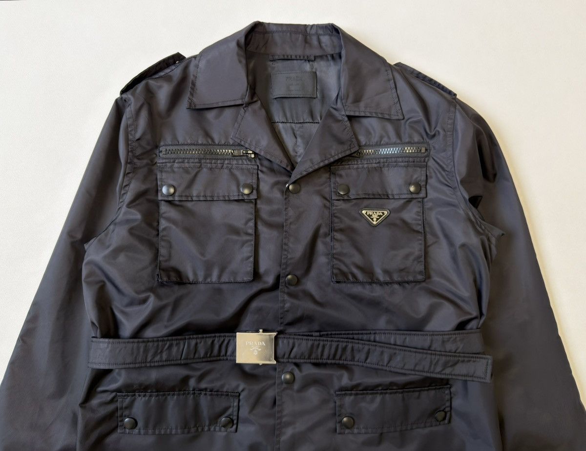 Prada A/W 19 ‘Black Nylon Gabardine Coat’ Size US M / EU 48-50 / 2 - 3 Thumbnail