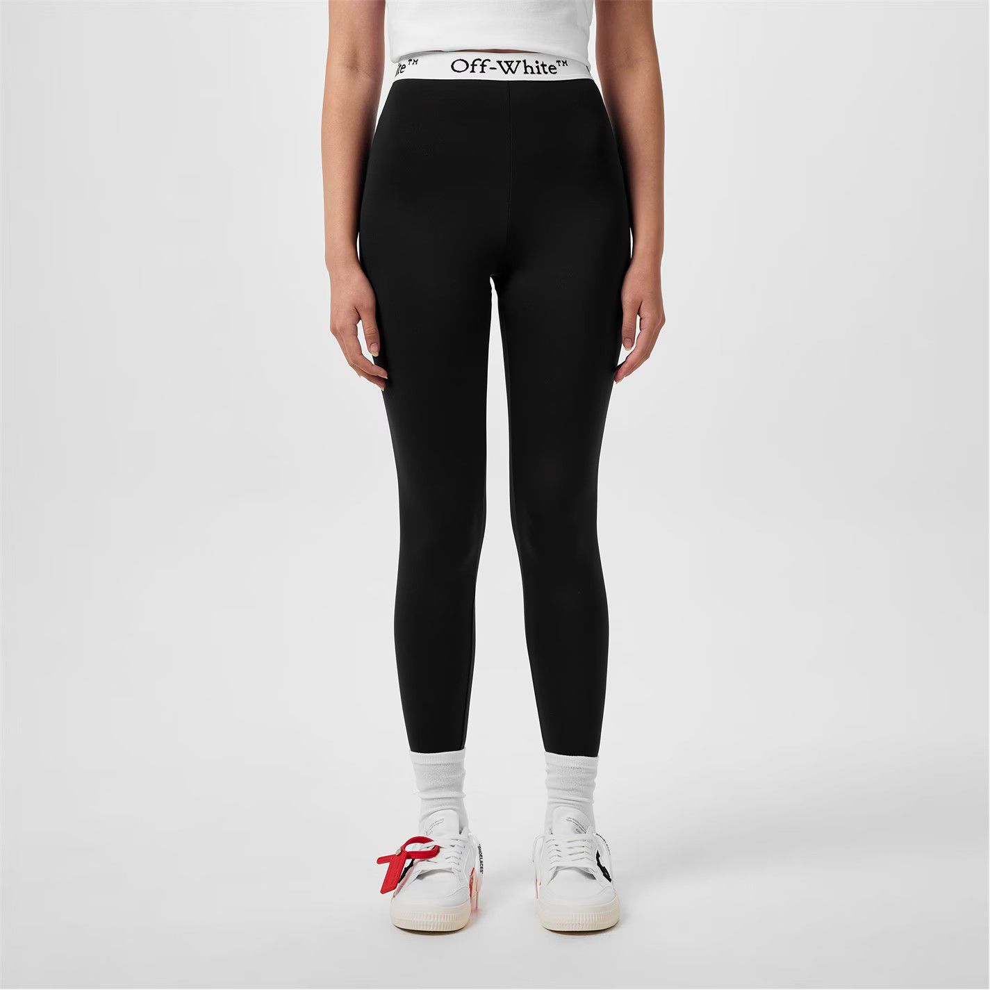 Off-White o1g2r1mq1224 Logo Legging in Black Size 27" / US 4 / IT 40 - 3 Thumbnail