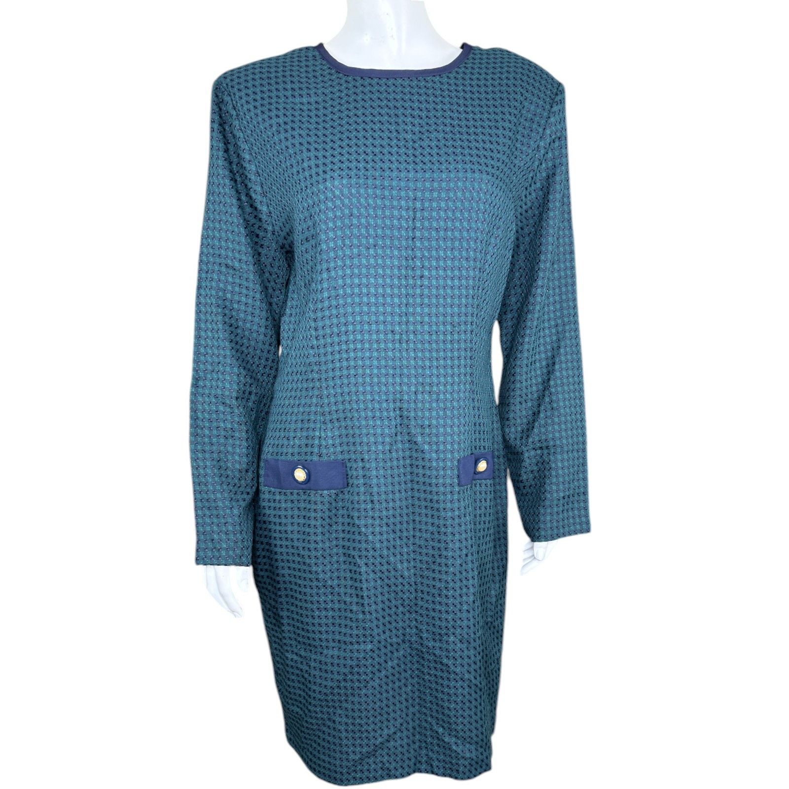 Other Miz California Green Navy Plaid Vintage Womens 12 Midi Size XL / US 12-14 / IT 48-50 - 1 Thumbnail