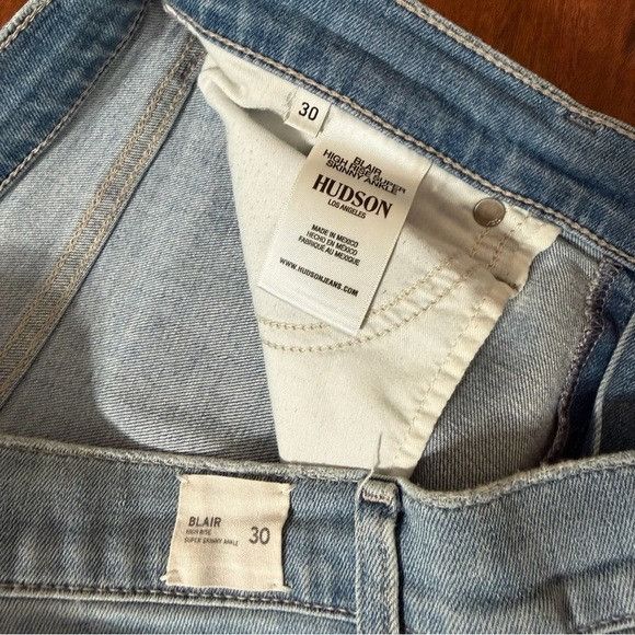 Hudson NEW HUDSON BLAIR HIGH RISE SUPER SKINNY ANKLE SZ 30 Size 30" / US 8 / IT 44 - 8 Thumbnail
