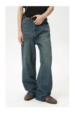 Jean Kuriyama x Kino Blue Washed Straight Wide Leg Flare Jeans Size US 33 - 4 Thumbnail