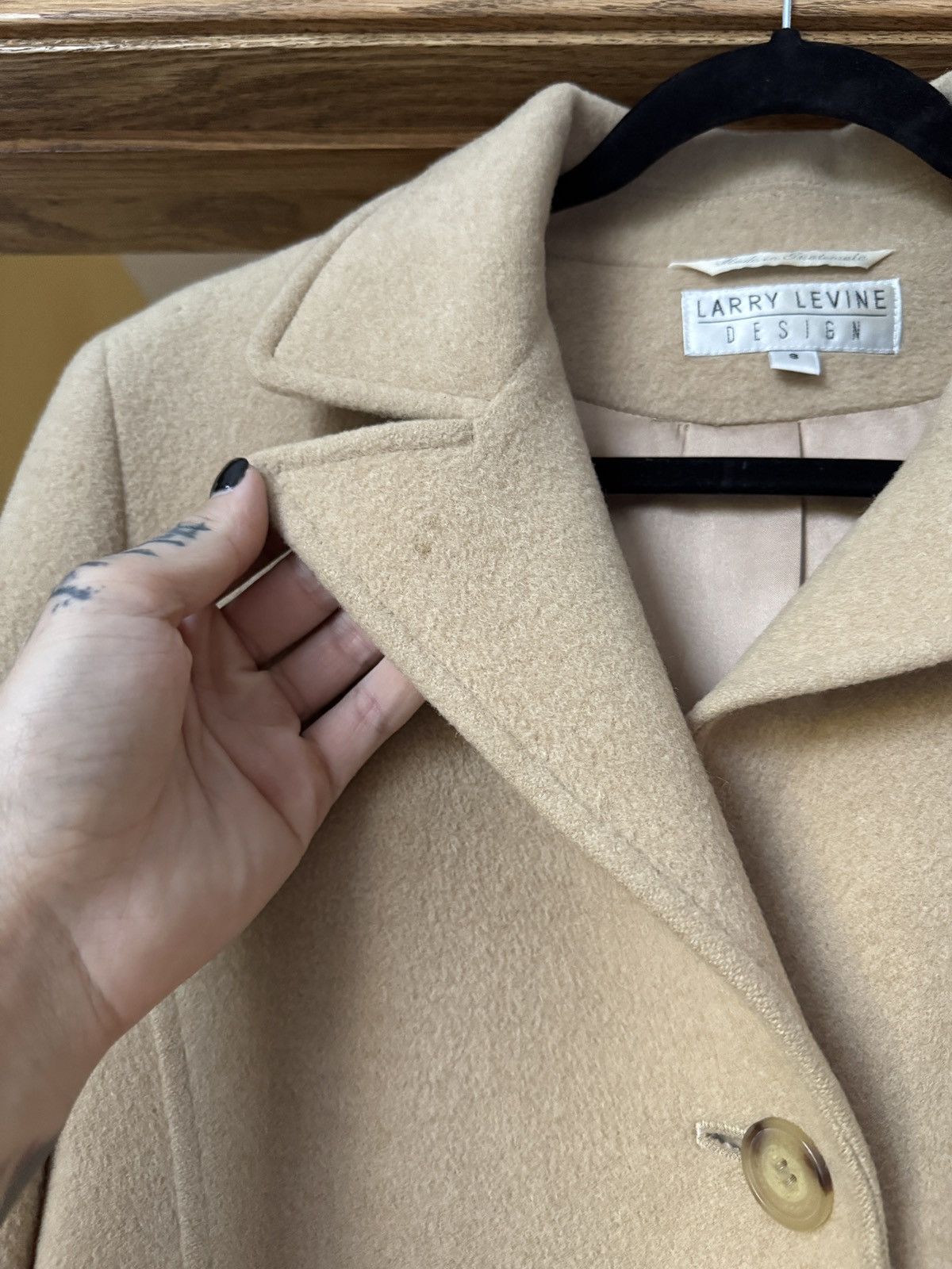 Other Larry Levine 100% Italian Camel Hair Trench Coast Size US S / EU 44-46 / 1 - 7 Thumbnail