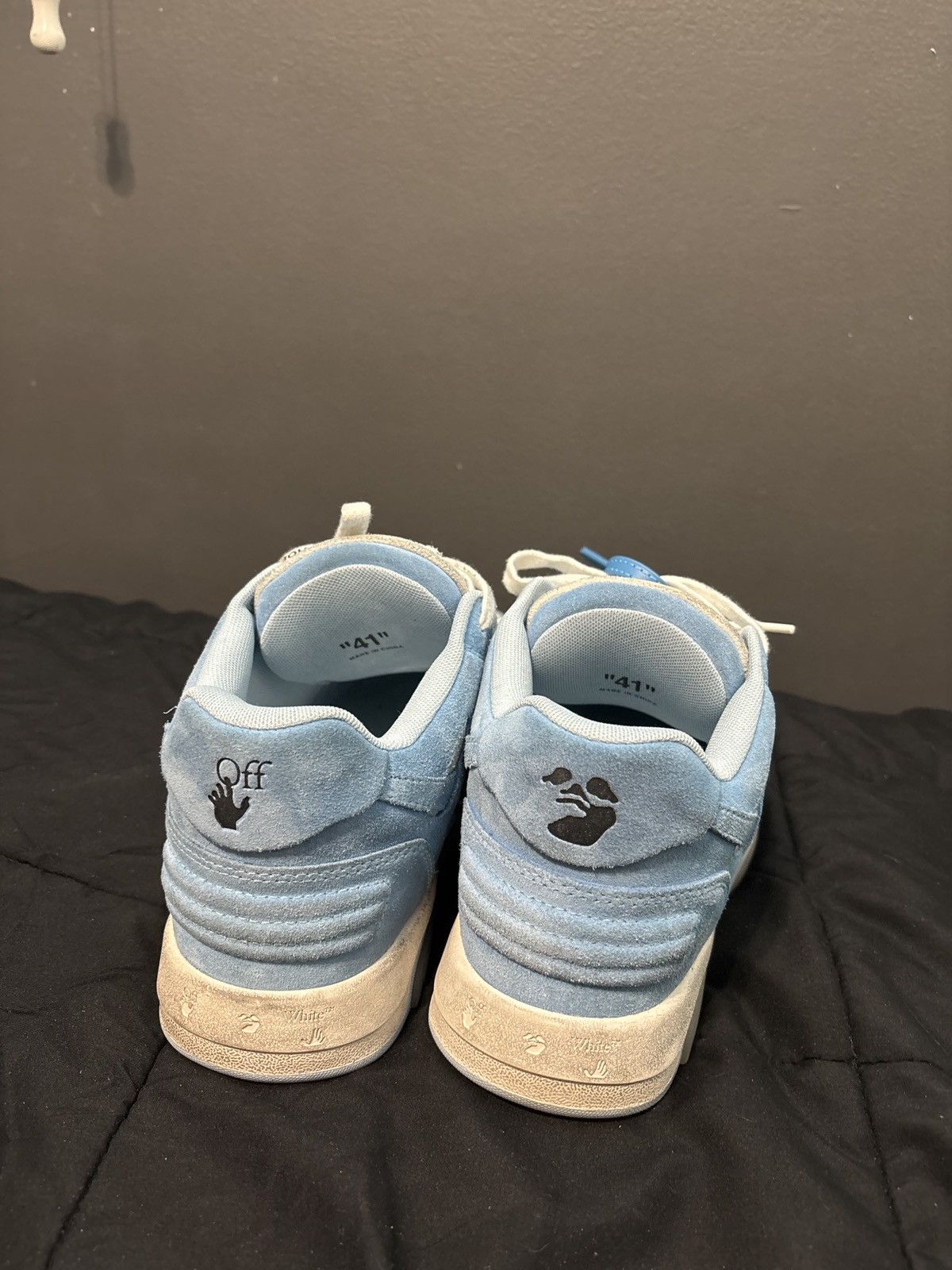 Off-White Off White "Out of Office" Vintage Suede White Light Blue Size US 8 / EU 41 - 7 Thumbnail
