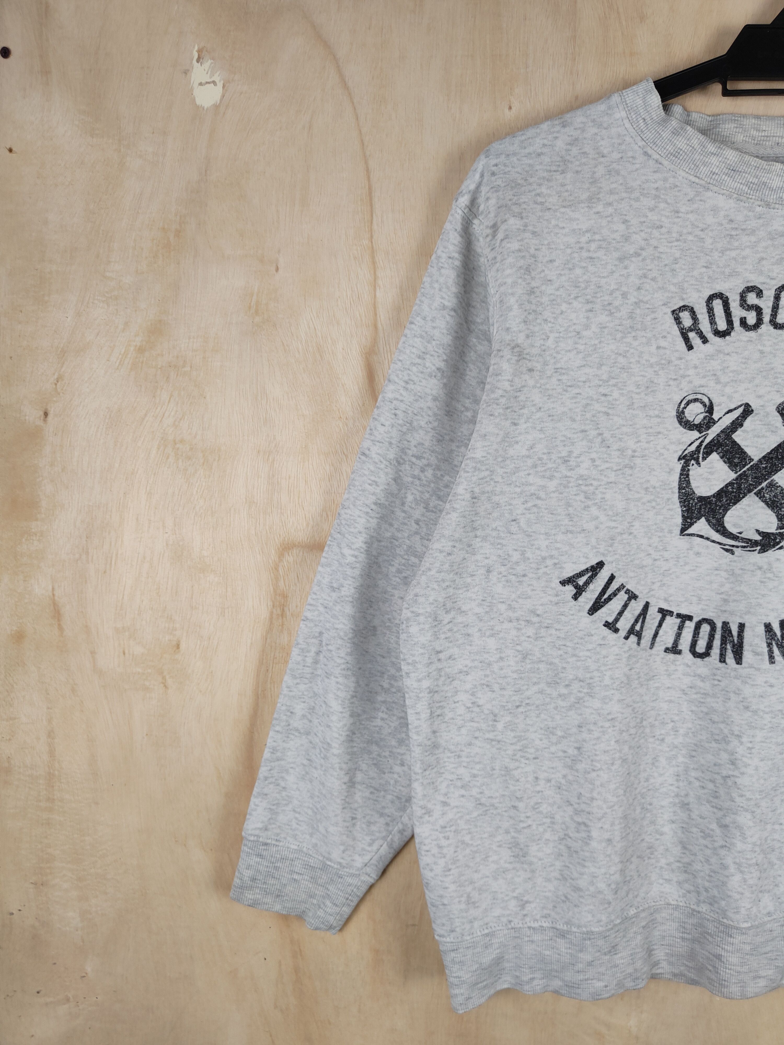 Japanese Brand Roscoff Aviation Navale GU Gray Sweatshirts #S2605 Size US XL / EU 56 / 4 - 4 Thumbnail