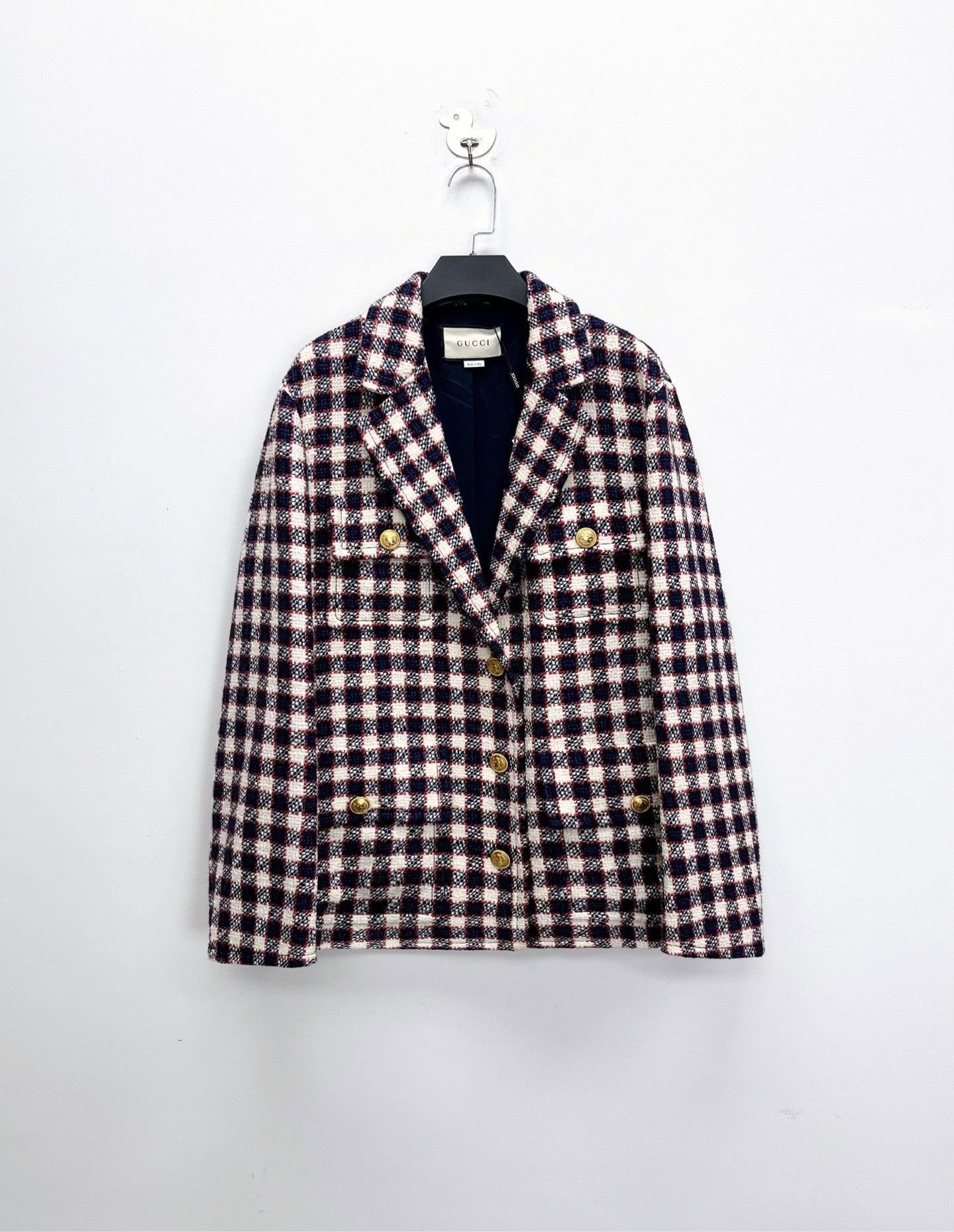 Gucci Gucci Plaid Gold Button Blazer Size M / US 6-8 / IT 42-44 - 1 Thumbnail