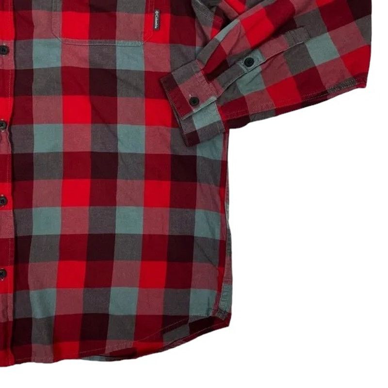 Columbia Columbia Red Gray Plaid Out and Back II L/S Shirt XL Size US XL / EU 56 / 4 - 4 Thumbnail