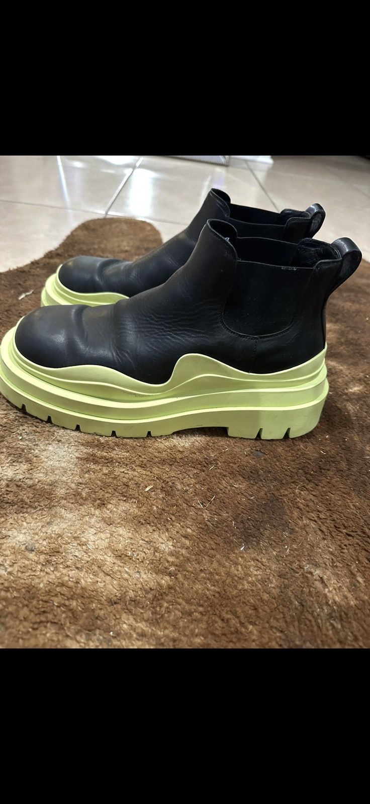 Bottega Veneta Bottega Black Tire Boots Size US 7 / EU 40 - 1 Thumbnail
