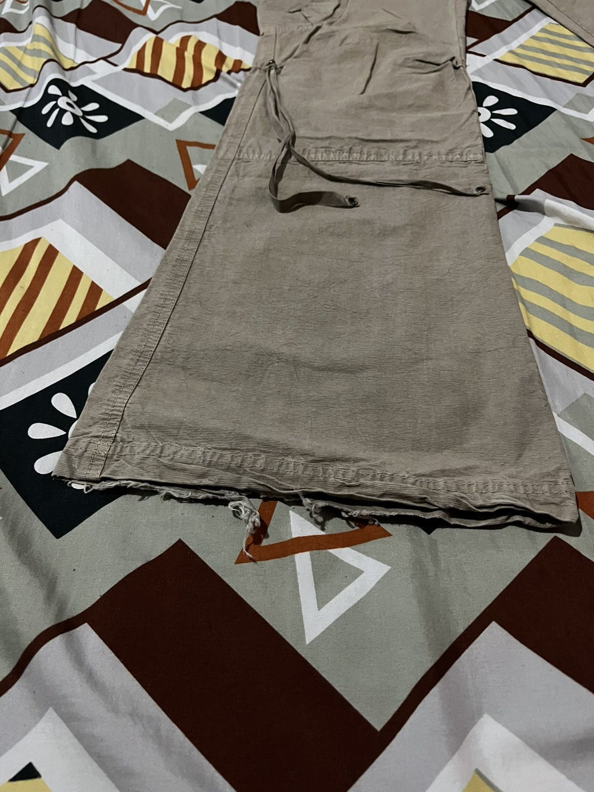 Japanese Brand Halb Kiminori Morishita Cargo Flare Canvas Pants Size US 31 - 4 Thumbnail