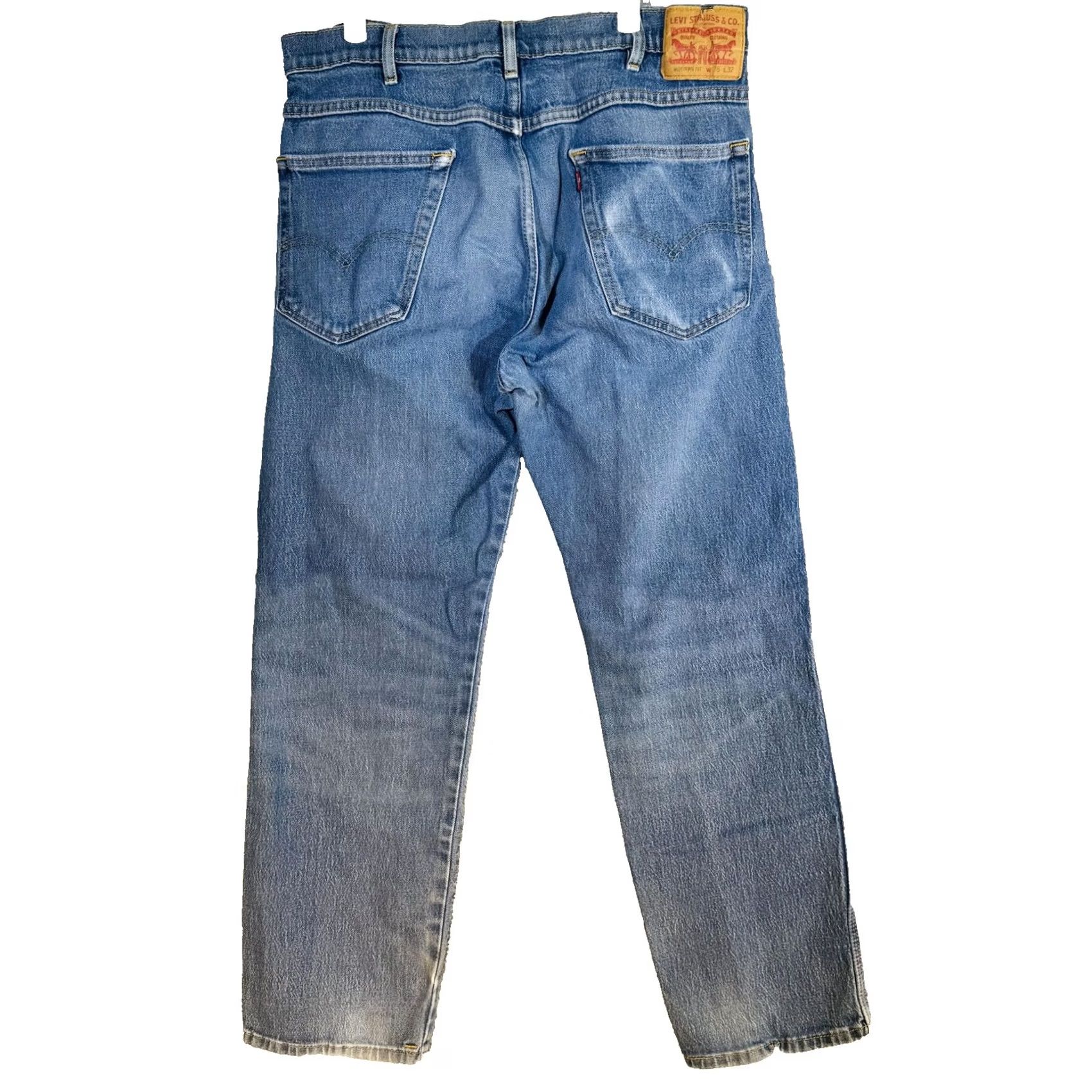 Levi's Levis Western Fit Jeans Denim Straight Blue Light Wash Zip Fly Mens 36x32 Size US 36 / EU 52 - 6 Thumbnail