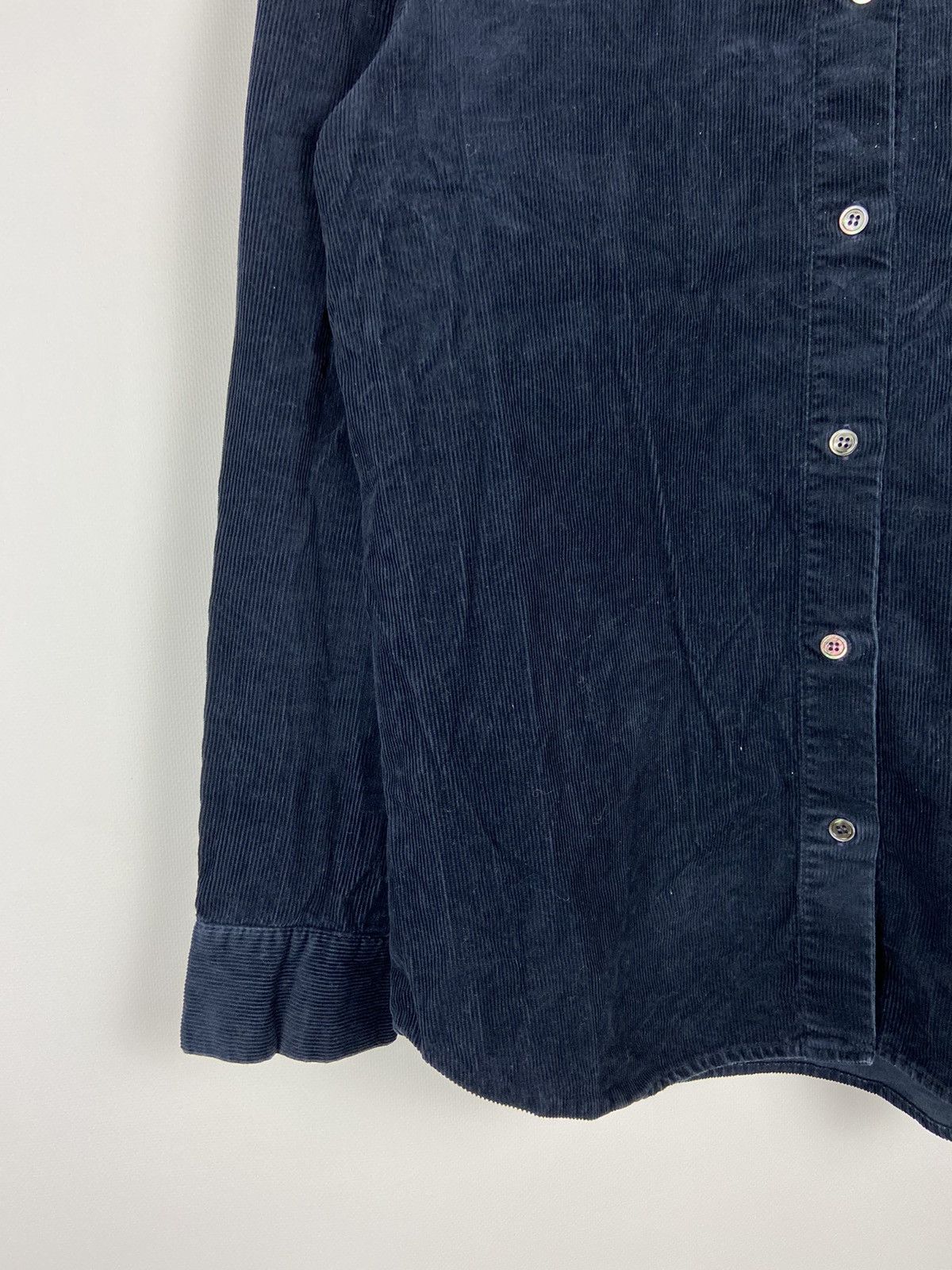 A.P.C. × Designer A.P.C. Navy Blue Corduroy Overshirt Luxury Size US S / EU 44-46 / 1 - 5 Thumbnail