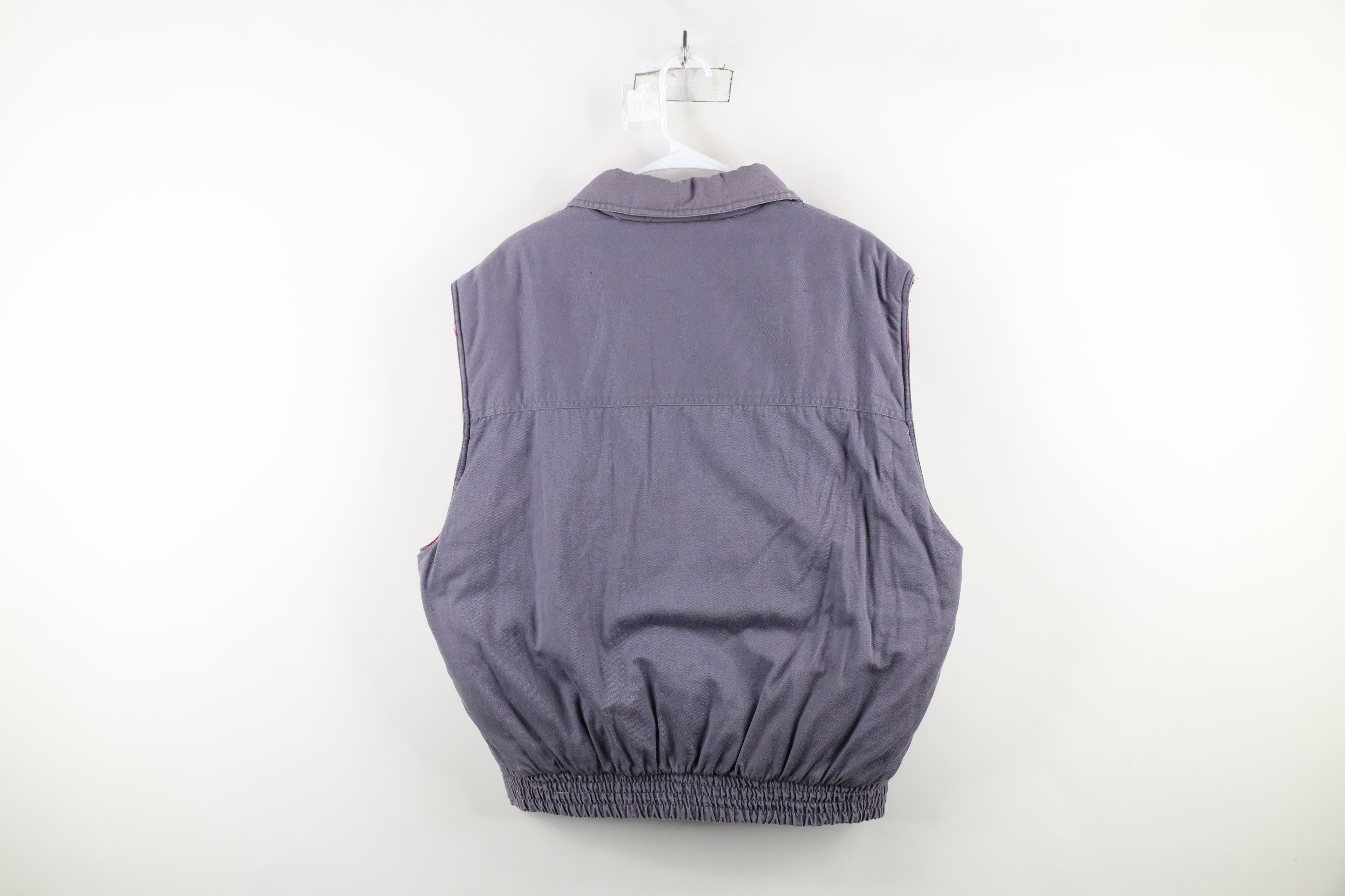 Vintage Vintage 90s Streetwear Flannel Lined Puffer Vest Jacket Gray Size US XXL / EU 58 / 5 - 13 Thumbnail