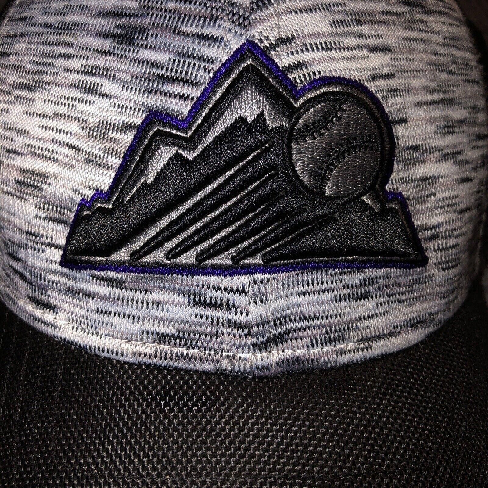 New Era Rockies Hat New Era 39THIRTY Flex Grey Purple Black L/XL Size ONE SIZE - 2 Thumbnail