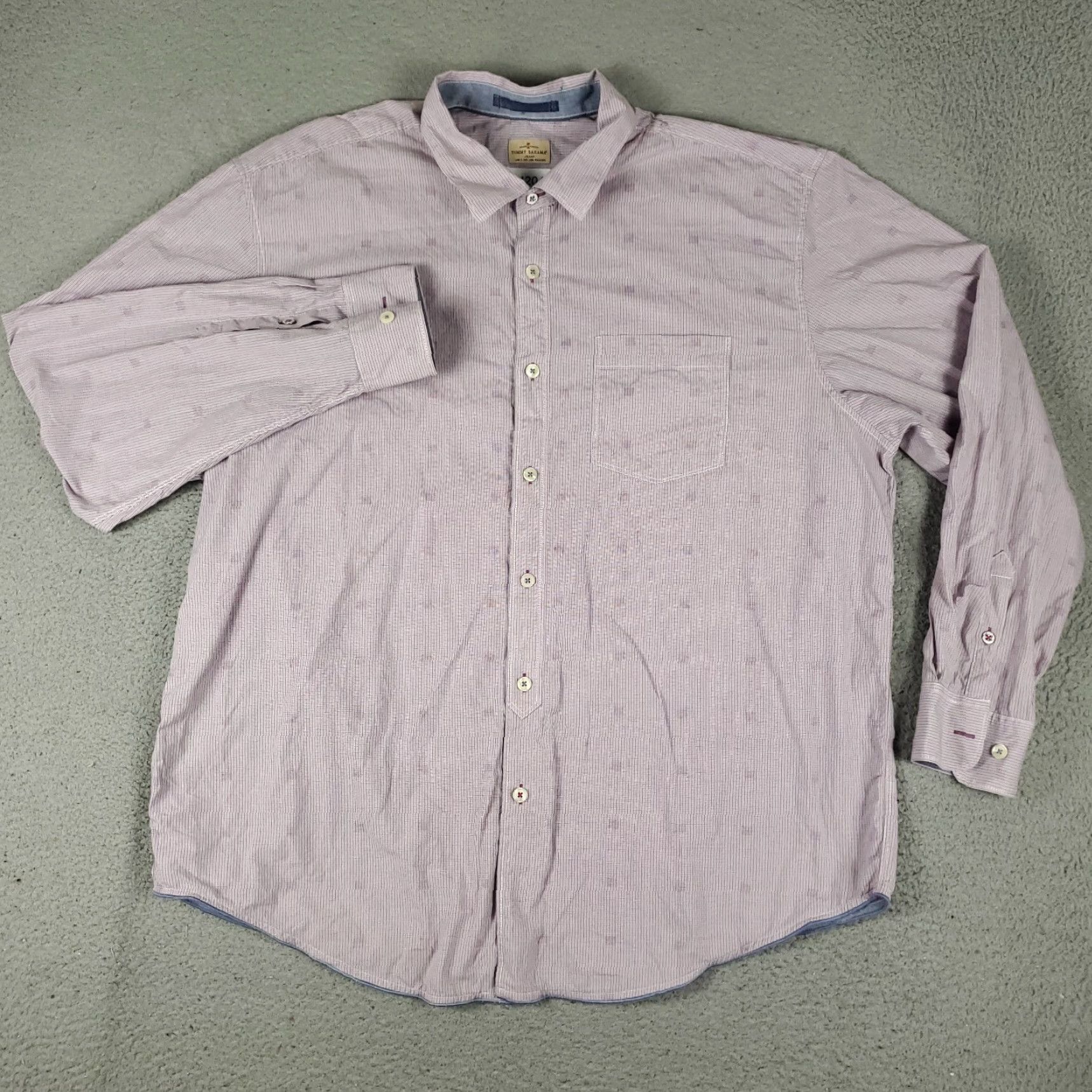 Tommy Bahama Tommy Bahama Shirt Mens 2XL Purple Cotton Button-Up Long Sleeve Size US XXL / EU 58 / 5 - 2 Thumbnail