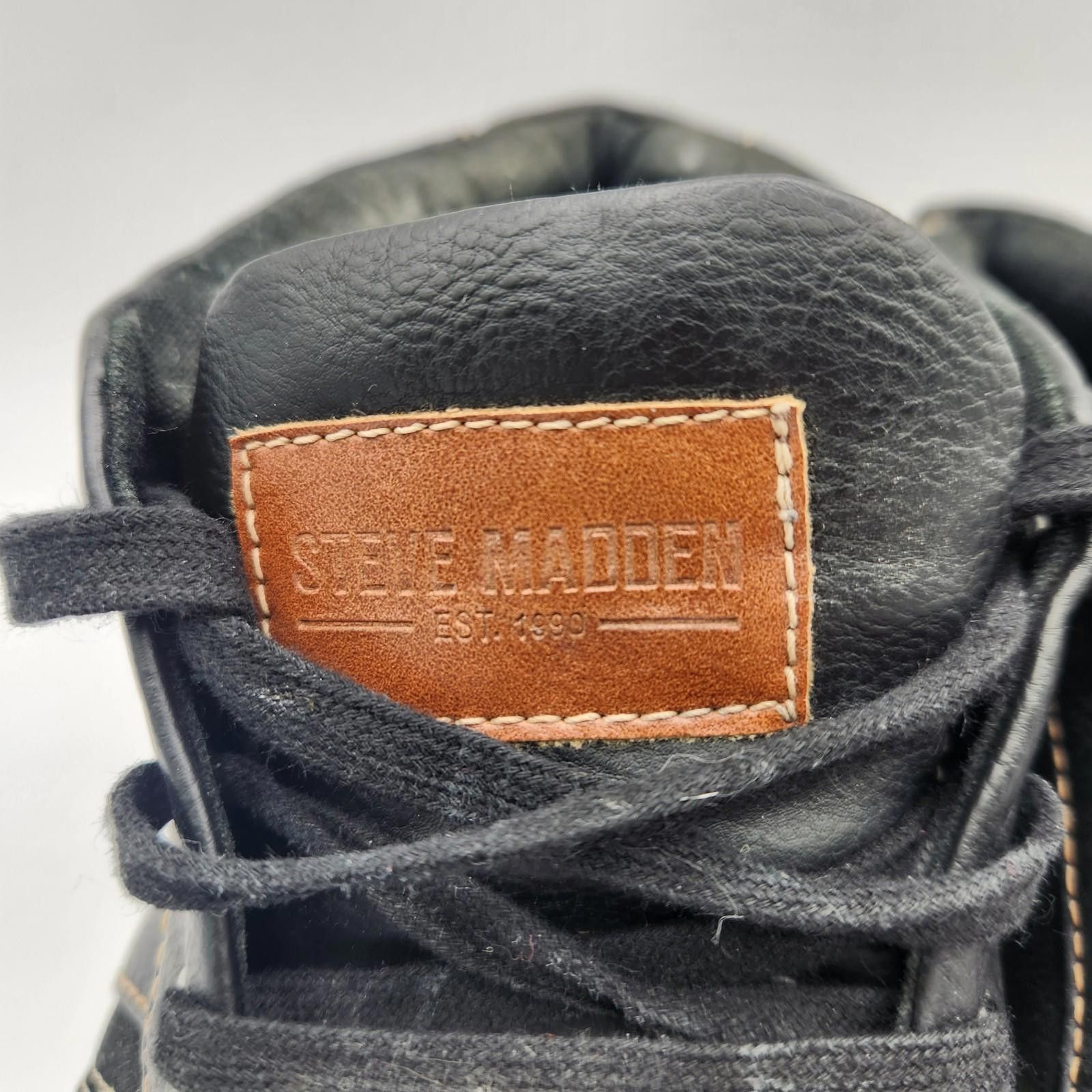 Steve Madden Steve Madden Kobe Black Brown Leather Shoes Size 10 Size US 10 / EU 43 - 4 Thumbnail