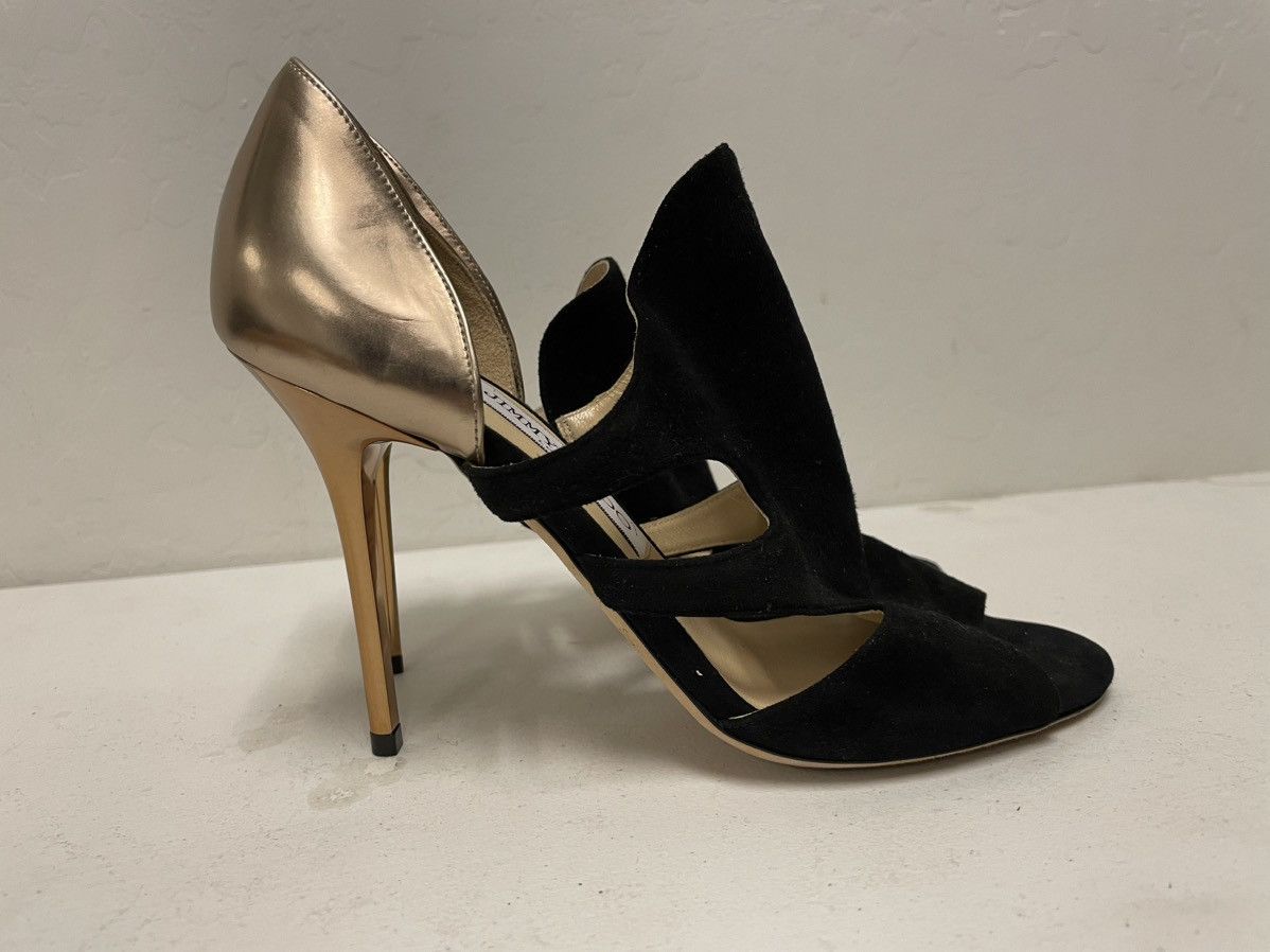 Jimmy Choo Toysen d'Orsay Bootie in suede and metallic leather Size US 7 / IT 37 - 3 Thumbnail