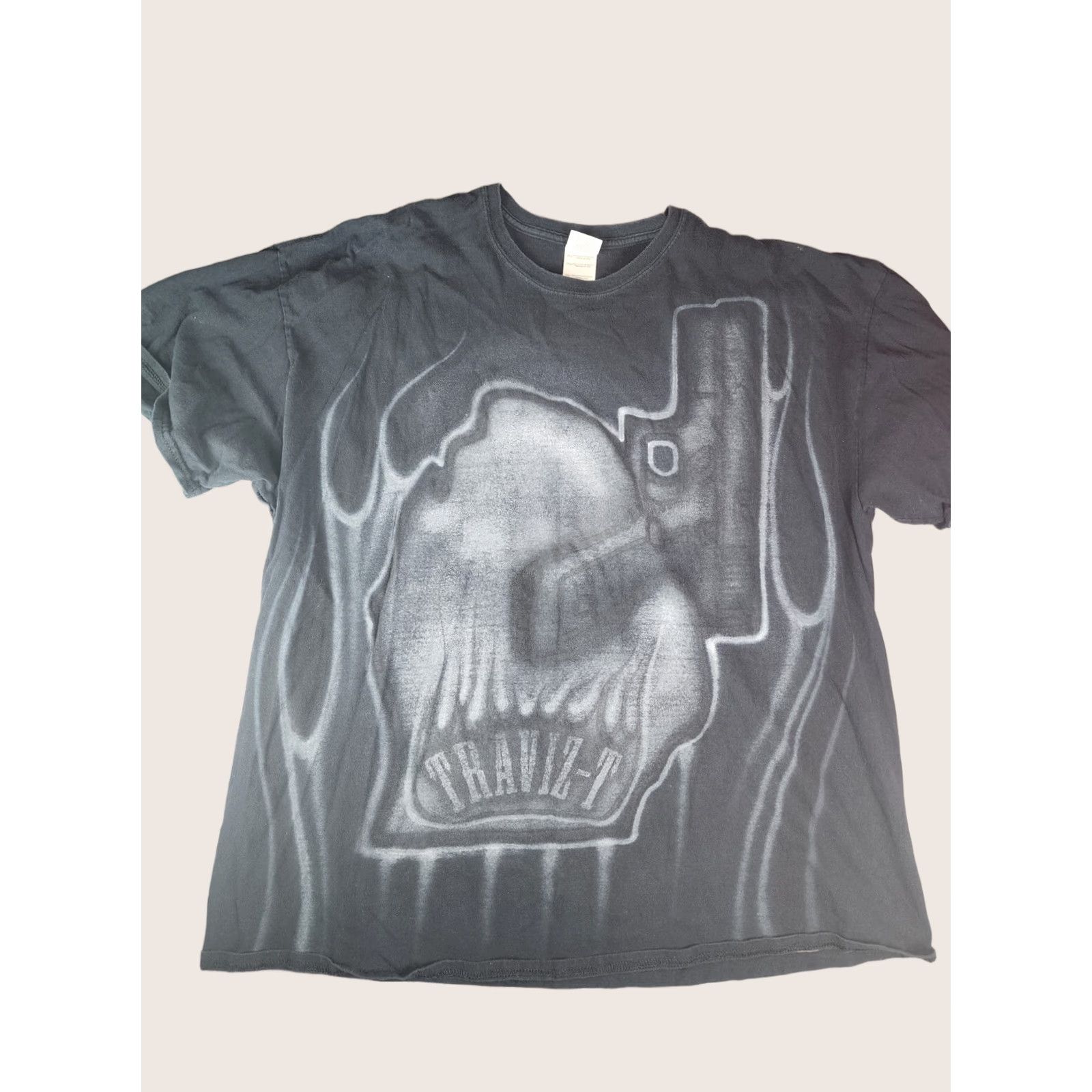Gildan Gildan T-Shirt Michigan 2XL Distressed Skull Smoke Gray Men XL? Size US XXL / EU 58 / 5 - 1 Thumbnail