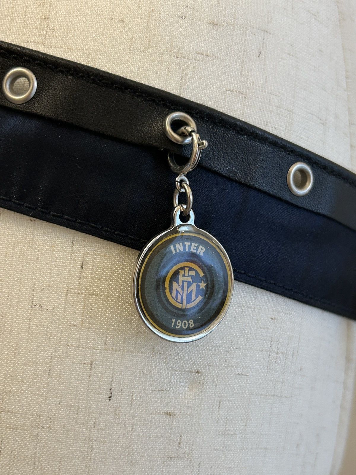 Dirk Bikkembergs 2000s leather double eyelet belt with charms Size ONE SIZE - 7 Thumbnail