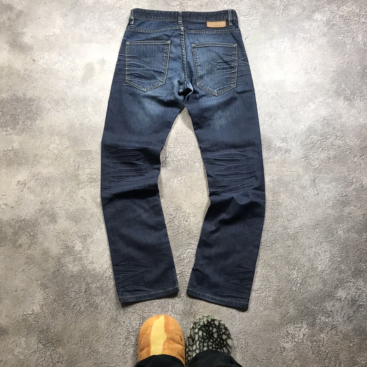 Vintage Vintage 90s Baggy Wide Leg Distressed Jeans Grunge Logo 31 Size US 31 - 4 Thumbnail