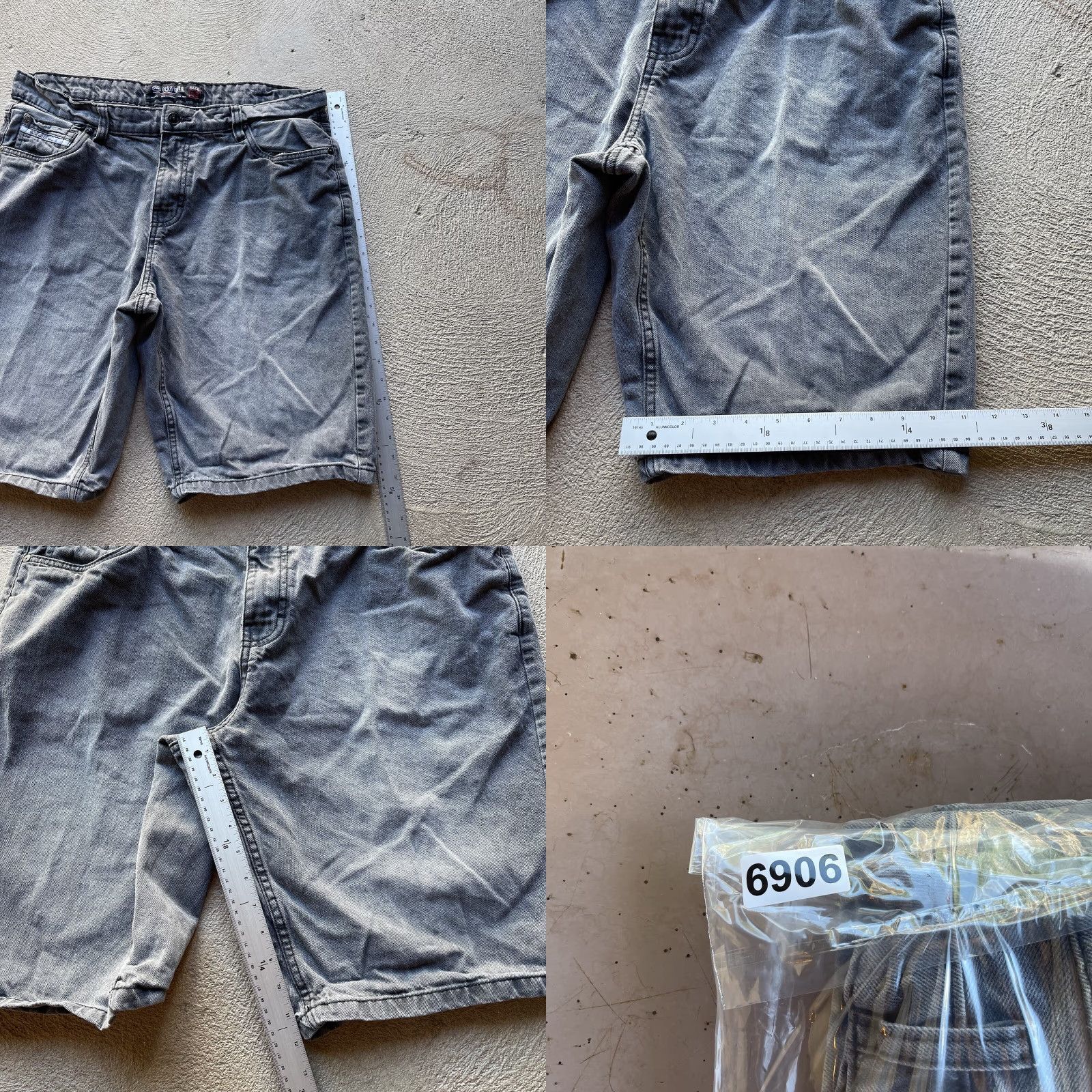 Ecko Unltd. VINTAGE Ecko Unltd Baggy Shorts Bermuda Mens 36 Gray Denim Cotton 90s Grunge Hip Hop Relaxed Inseam 12" Embroidered Pockets Mens Size US 36 / EU 52 - 8 Thumbnail
