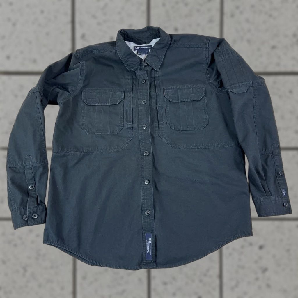 Vintage 5.11 Tactical Mens Button-Up Shirt Black Long Sleeve Men's Casual Workwear 50 in Chest Size M Size US M / EU 48-50 / 2 - 1 Thumbnail