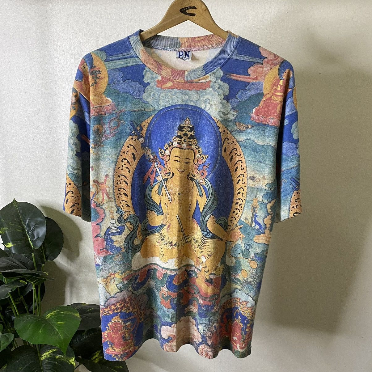 Vintage Vintage 1990s Thai Artwork Affliction Style AOP Art Tee Size US L / EU 52-54 / 3 - 2 Thumbnail