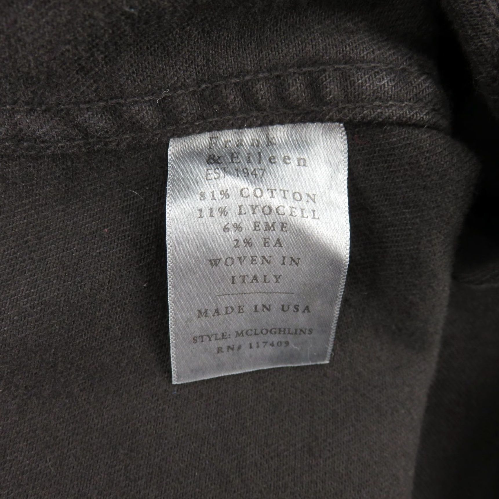 Frank & Eileen Frank & Eileen Shirt Jacket Mcloughlin Black Button Front Shacket Women XS/S Regular Jacket Size XS / US 0-2 / IT 36-38 - 7 Thumbnail