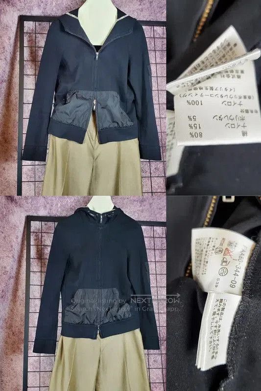 Burberry Burberry Black Cotton Blend Logo Cardigan. Size US S / EU 44-46 / 1 - 1 Thumbnail