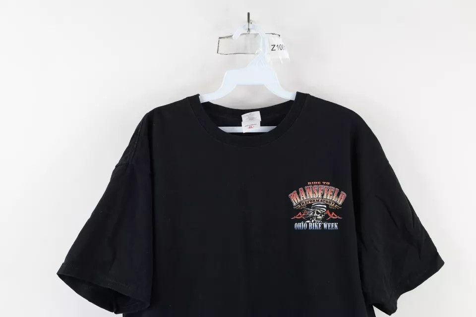 Vintage Vintage Y2K Mansfield Bike Week Skeleton Motorcycle T-Shirt Size US XL / EU 56 / 4 - 2 Thumbnail