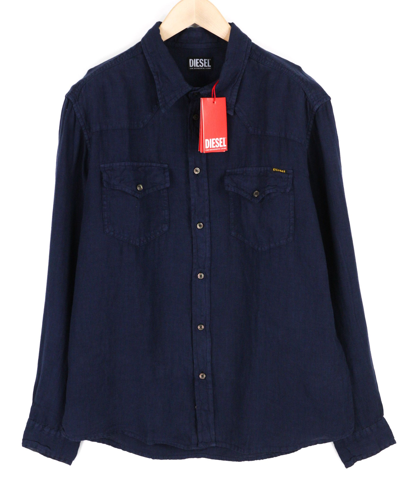 Diesel S-EAST-LONG-LIN XL Western Linen Dark Blue 40492 Size US XL / EU 56 / 4 - 1 Thumbnail