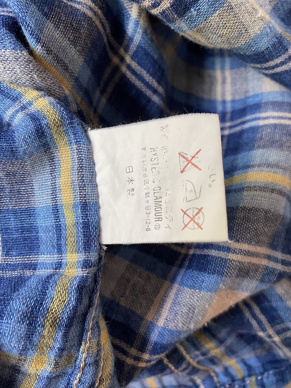 Hysteric Glamour Hysteric Glamour Blue Plaid Button-Up Shirt. Size S / US 4 / IT 40 - 5 Thumbnail