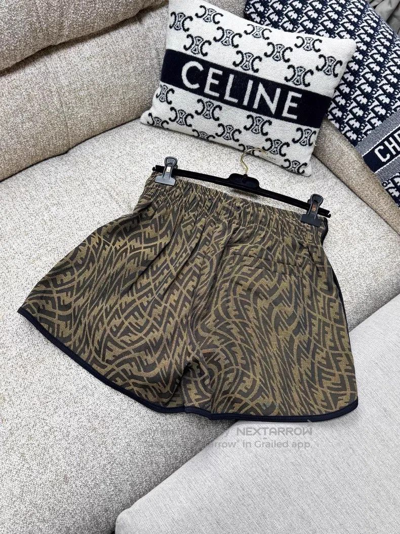 Fendi Fendi Manimold Old Flower logo double F brown loose casual Size 26" / US 2 / IT 38 - 6 Thumbnail