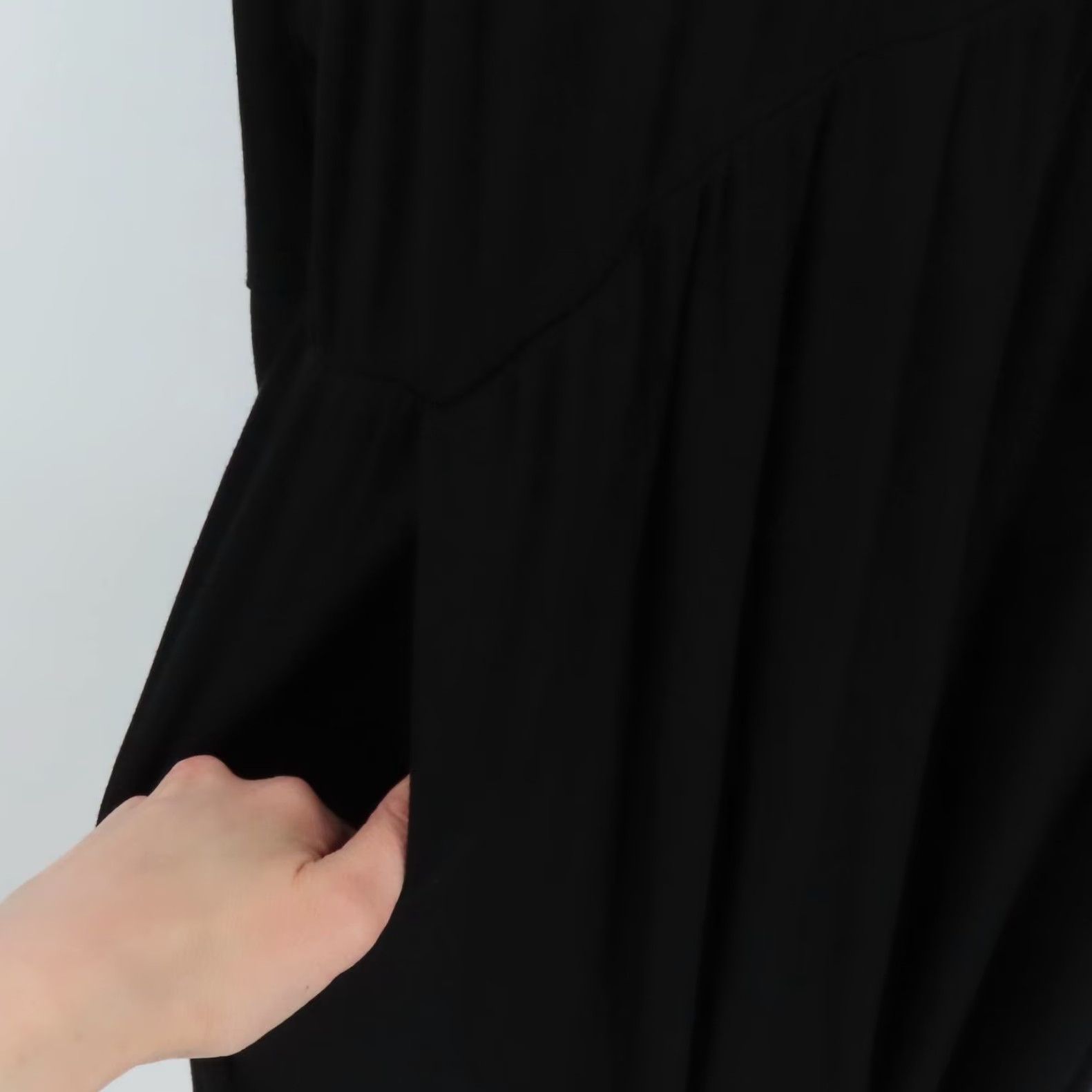 Torrid Torrid Womens 4 Plus Size 4X 26 Solid Black Long Sleeve Dress Shirt Dress Bodycon Knit Pullover Size XXL / US 16-18 / IT 52-54 - 5 Thumbnail